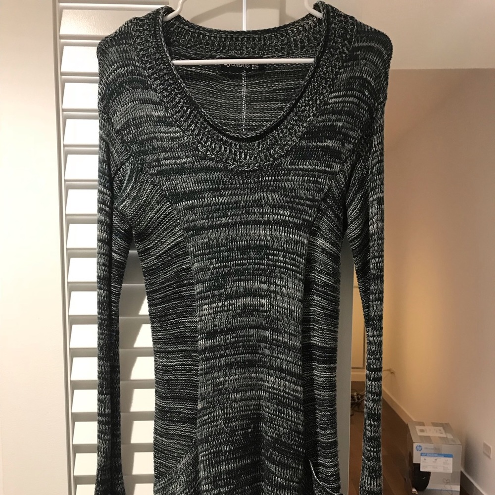 Urban Outfitters Green and White Sweater Dress